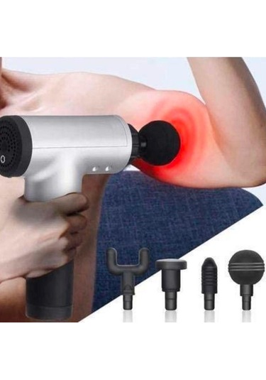 Büro Ev Ofis Personel Bakımı İçin 6seviye Titreşimli 4başlı Maksi Masaj Aleti Gri