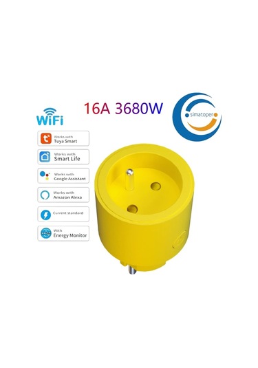 Xuweiwei Kanuni Wifi Akıllı Soket Beyaz 1 Paket 16a Sarı Graffiti Uygulaması