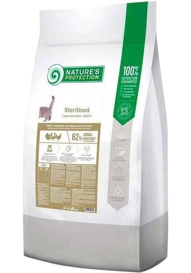 Nature's Protection Kısırlaştırılmış Kümes Hayvanlı Ve Somonlu Kedi Maması 18 KG