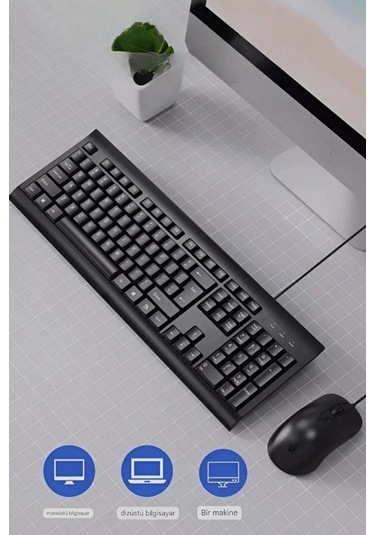 Büro Ev Ofis Bilgisayarı İçin Klasik Klavye Mouse Seti Diğer