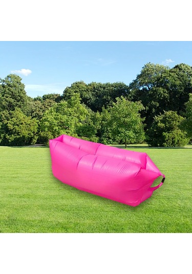 Suntek Şişme Hava Şezlong Kanepe Taşınabilir Kırmızı-gül Kırmızı