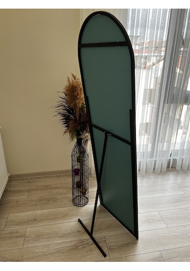Siyah Oval Ayaklı Boy Aynası 50x160 Siyah