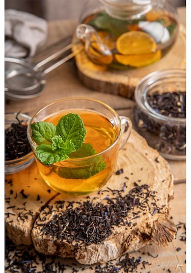 Limonlu Yeşil Çay & French Press Seti