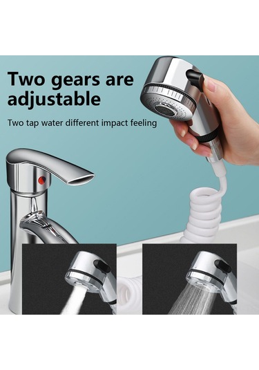 Xindoker Abs Duş Seti, 2 Seviye Ayarlı, Faucet Konvertörü, Bağlantı Borusu Ve Tutucu İle Tam Donanımlı