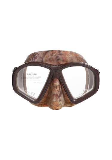 Halikarnasdeniz Labrax Rio Kahve Kamuflaj Dalış Maskesi