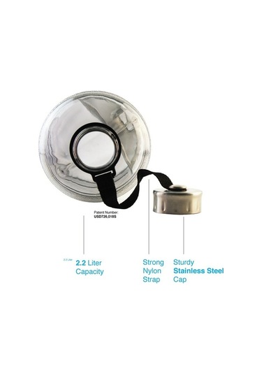 Novahub Büyük Kapasiteli Su Şişesi 2.2l Kulplu Kahramanlık Karıştırıcı Şişe Dış Mekan Fitness Koşu Spor Salonu Antrenmanı Plastik Spor Şişeleri Koyu Gri Koyu Gri