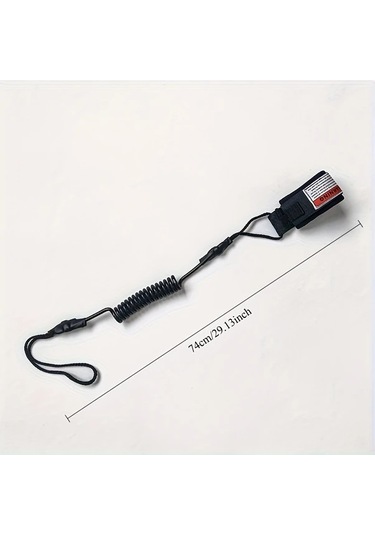 Elmpaly Siyah 1 Adet Tpu Sörf Emniyet El İpi, Ayarlanabilir Boy, Güvenli Bilek Kayışlı