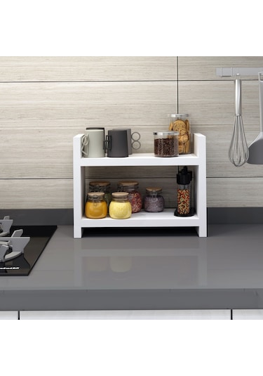 Bicabin Bicabin Denis Pratik Tezgah Üstü Raf, Duvar Rafı, Kavanoz