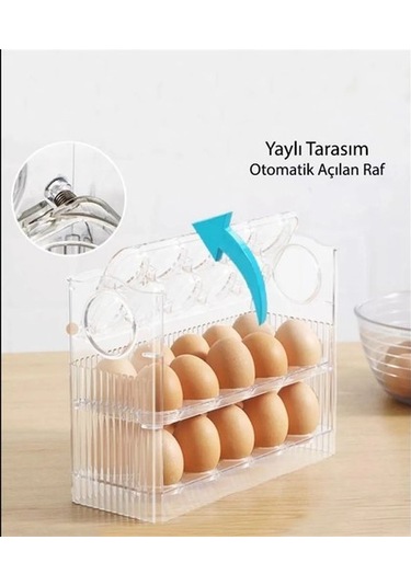 Buzdolabı Yumurta Organizeri 30 Aadet İçin Yumurta Rafı