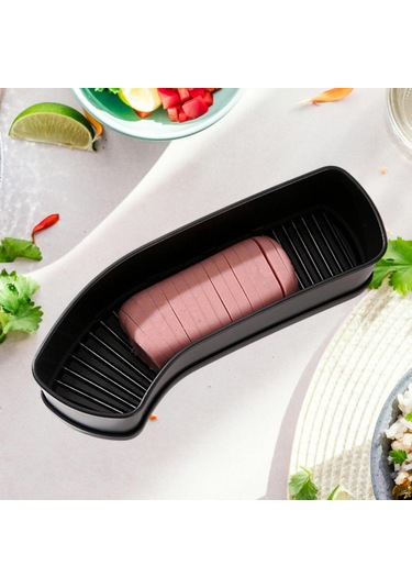 Homyl Muz Dilimleyici Salatalık Meyve Kesici Çok İşlevli Siyah