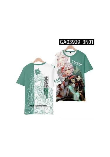 Snapbuy Yeni Oyun Anime Genshin Impact Hutao Yae Miko 3d Baskılı T-shirt Unisex Giyim Cosplay Teeyellowerkek Yellow