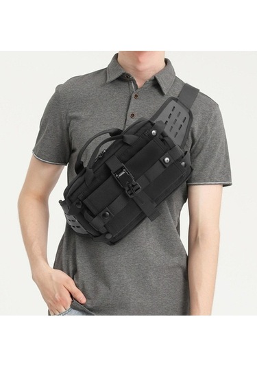 Createtech Erkek Çapraz Çanta - Su Şişesi & Portlu, Sırt, Renkli, Çok Cebi, Bel Askılı Çok Renkli