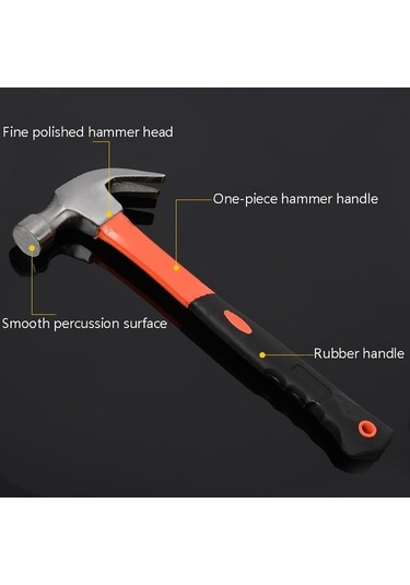 Pazly Plastik Kaplamalı Saplı Pençe Çekiç 750g Donanım Aletleri