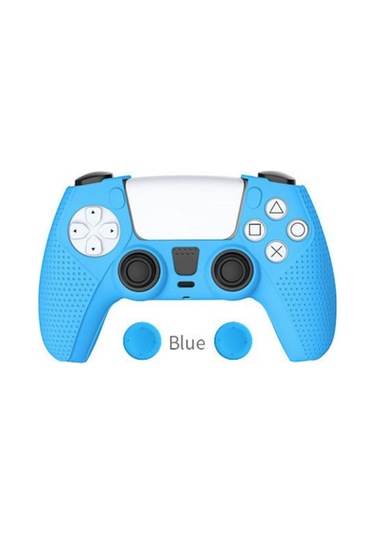 Ps5 Dualsense Mavi Silikon Kılıf + Analog Koruyucu