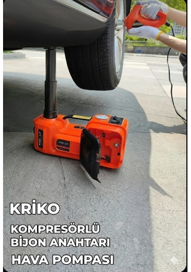 Profesyonel Çakmak Girişli Kriko,bijon,lastik Pompa Seti