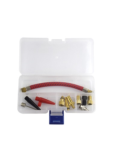 Symbee 11 Parça Flaş Balon, Bisiklet Lastiği, Top Şişirme Seti - Esnek Hortum, Çeşitli Bağlantılar Ve Taşınabilir Kutusu