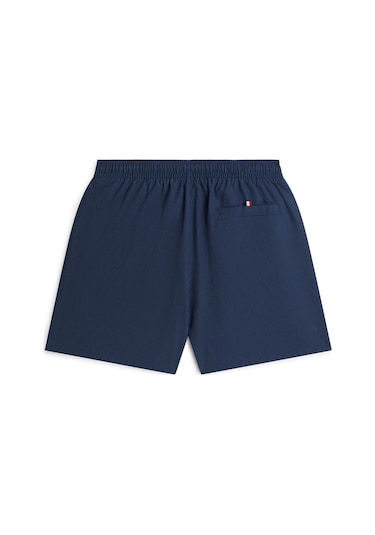 Tommy Hilfiger Medium Drawstring Ithaca Zip Erkek Mavi Yüzme Şortu-13070 Mavi