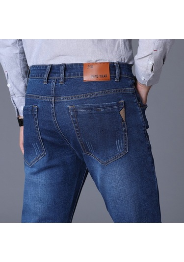 Sones Erkek İş Günlük Giyim Pantolon Streç Bol Düz Paça Pantolon Siyah