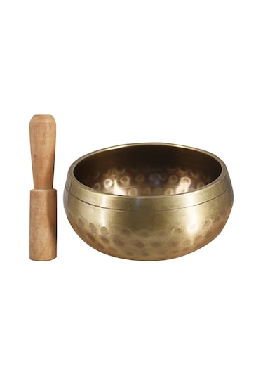 Shineyee Tibet Bakır Meditasyon Çanı - Yoga Ve Rahatlama İçin Tibet Çanı 80mm Deri Çubuk Ve Kılıf Hediyeli