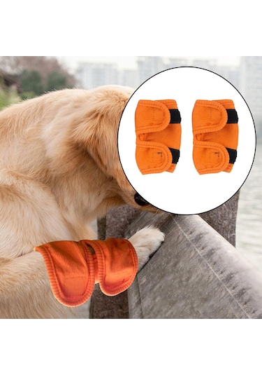 Homyl 2x Pet Diz Pedleri Bacak Desteği Brace Koruyucu Turuncu-l