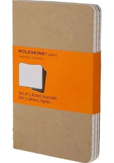 Moleskine Çizgili Cahier Not Defteri 3 Lü Set L Boy Kraft Kahve