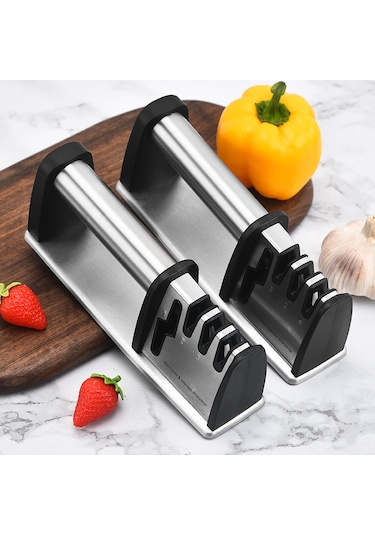 Springsun Ev Ofisi Çelik Saplı Tungsten Çelik Taşlı 4'lü Hızlı Elle Bıçak Kesici, Mutfak Aletleri, Kaliteli, Kullanıması Kolay, Paketli Diğer