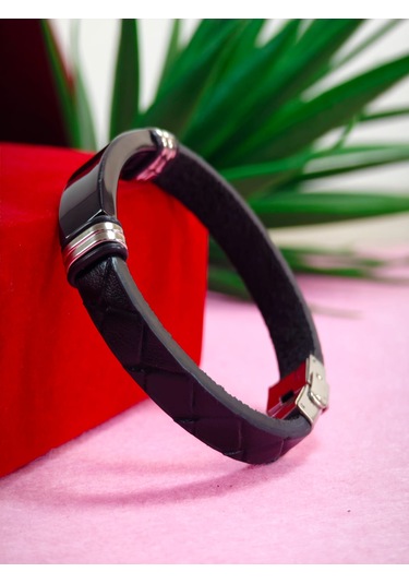 Çelik Derili Bileklik Kişiye Özel İsimli Paslanmaz Derili Çelik İsimli Bileklik 316 L Çelik Açık Mavi