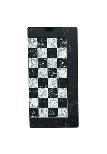 Marble Siyah Büyük Boy Tavla Takımı