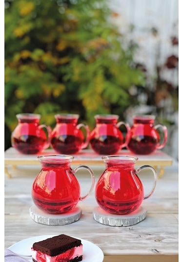 Perotti Keyfi Ala Borosilikat 6'lı Çay Bardağı