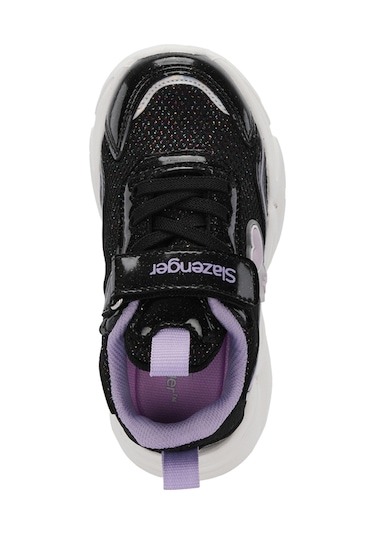 Slazenger KLARION Çocuk Cırt  Cırt lı Siyah - Mor Günlük Spor Ayakkabısı