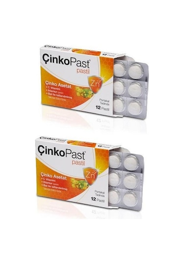 Çinkopast Portakal Ihlamur Bal Pastil 2 x 12'li