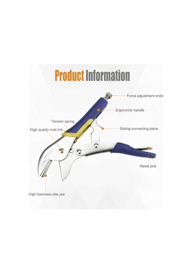 Padalink C45 Çelik 7mm Dik Ağız Kilitli Pense - Bakır Boruları İçin Lehimleme Ve Sızıntı Önleme Aracı