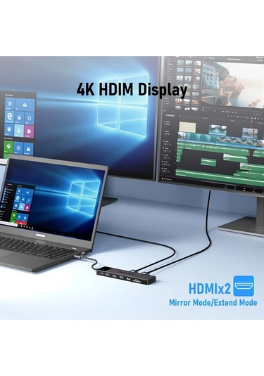 Honeybeeshop 13ü 1 Arada Genişletme Dock 4k 30hz Vga Usb3 Usb C Sd Tf Kart Okuyucu Macbook Uyumlu Pro Air