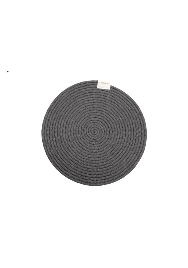 Tekli Hasır- Antrasit Jüt Düz Amerikan Servis Supla 35cm X 35cm Antrasit