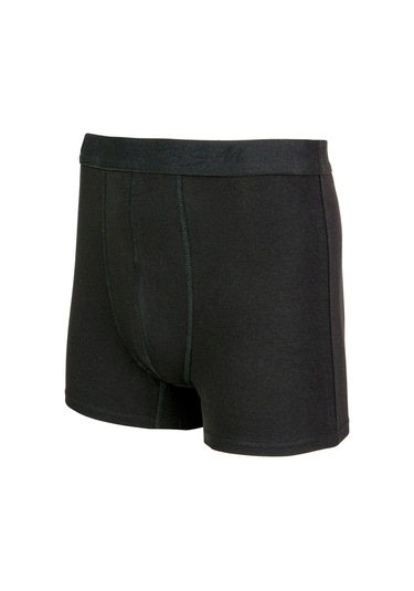 Erkek Modal Pamuk Dıştan Lastik Yüksek Kalite Yumuşak Rahat Boxer Siyah