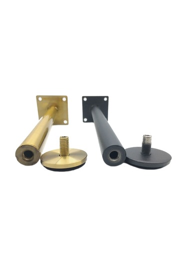 Lh-tj003 Ayarlanabilir Paslanmaz Çelik Yuvarlak Boru Mobilya Ayakları, Yükseklik: 8cm Gümüş Gümüş