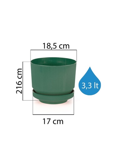 Ender Peyzaj Serinova Lüks Saksı 3,30Lt Antrasit
