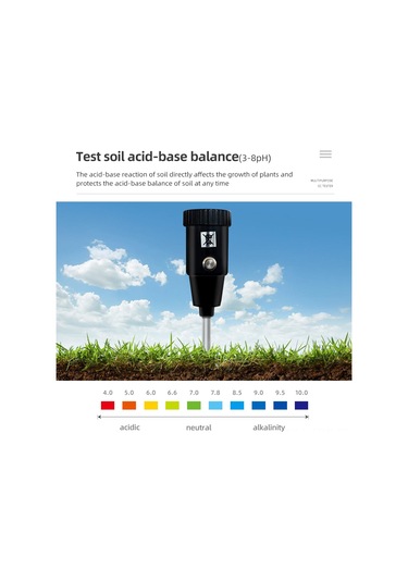 Tenfowee Toprak Analiz Cihazı: Ph Ve Nem Ölçer, Bahçe Ve Tarım İçin Uzun Tip