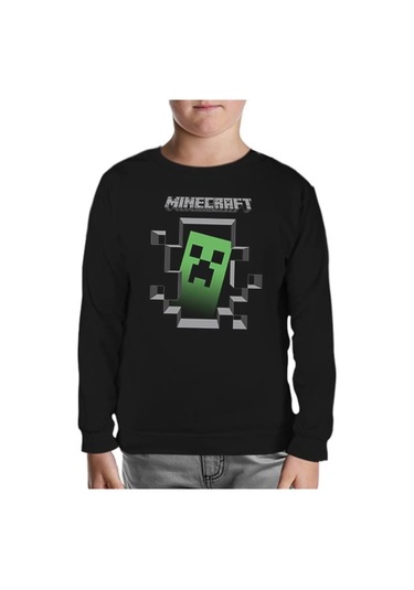 Lord Tshirt Minecraft Siyah Çocuk Sweatshirt Siyah