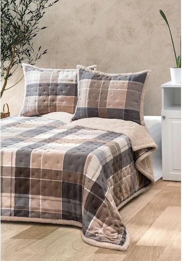 Merinos Allday Çift Kişilik Yatak Örtüsü Seti Stephanie Bej - Krem