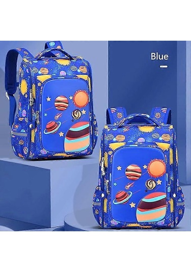 Ganzhoushop Çocuk Sırt Çantası, Erkek Kız Okul Sırt Çantası İlkokul Çantası Su Geçirmez Okul Çantaları Uçak Desenli Sırt Çantası Genç Çantaları, Mavi Çok Renkli