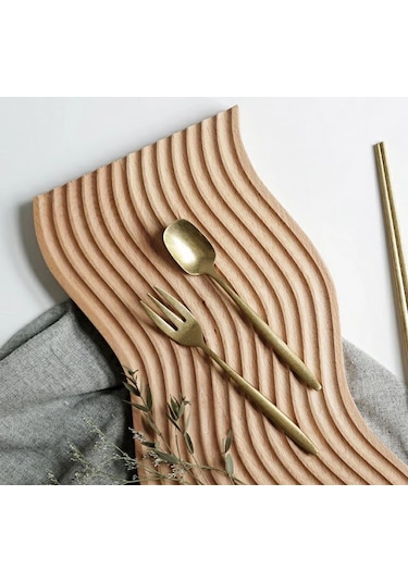 Ahşap Oymalı Gökkuşağı Sunum Tepsisi Ve Kesme Tahtası Ahşap