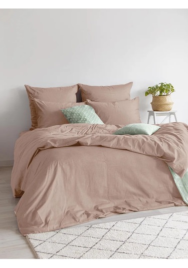 Loveme Yastık Kılıfı 70x70 Cm, 2 Adet, Saten 291913423 Bej