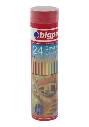 Bigpoint Bp941-24 Metal Tüpde Kuru Boya Kalemi 24 Renk