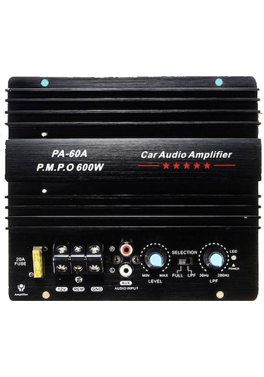 Mufunye 600w Araba Subwoofer Yüksek Güçlü Amplifikatör Kartı Tek Kanallı Ses Amplifikatörü Amp. 12.0v