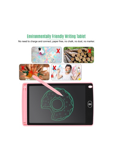 Neevoyu Mavi 8.5 İnç Lcd Yazı Tahtası - Kalın Kalemle Çocuk Çizim Paneli, Not Tahtası, Dahili Pil, Tek Tuş Silme, Kağıt Tasarrufu Mavi