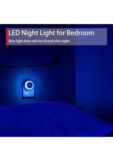 Kırmızı Gece Lambası, Fişli Led Gece Lambası, Yuvarlak, Işık Sensörü