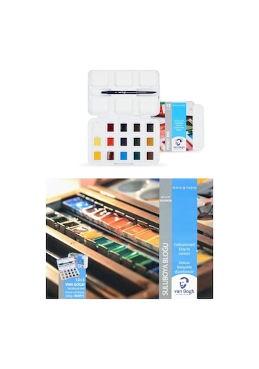Talens Van Gogh Sulu Boya Seti 12+3 Renk + Defter + Fırça