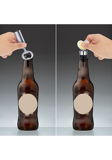 Moly 10 Adet Şarap Tıpası Ve 5 Adet Şişe Açacağı Seti Gümüş Metal Gümüş