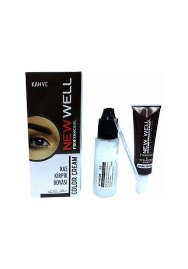 New Well Kaş Kirpik Boyası Kahverengi